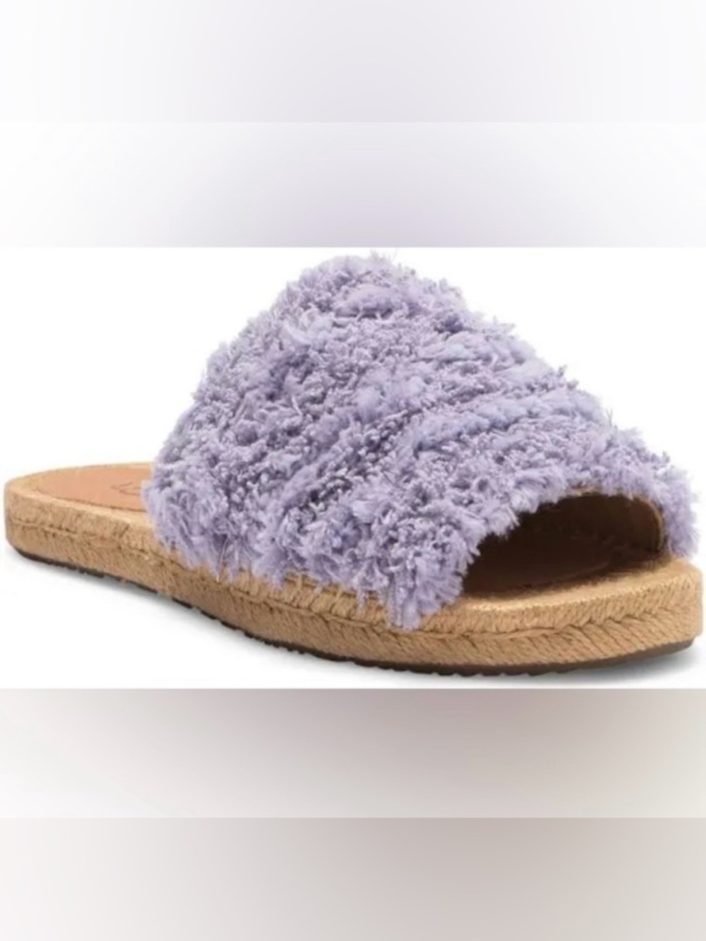 UGG Purple Fringe Edith Espadrille Slide Sandals size 7